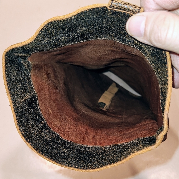 Sibyl Vane Distressed Leather Knee High Riding Boots Women 37 Equestrian Gaucho - Picture 9 of 15